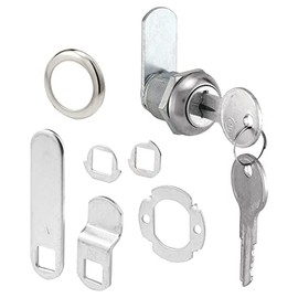 Defender Security U 9941 - Cerradura de cajón y clóset (llave diferente) - Asegura archivos y cajones importantes, 5/8 pulgadas, acero inoxidable fundido a presión, se adapta a un grosor máximo de panel de 5/16 pulgadas