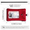 Small Lanyard Wallet with ID Window Minimalist Nylon Zipper Lanyard