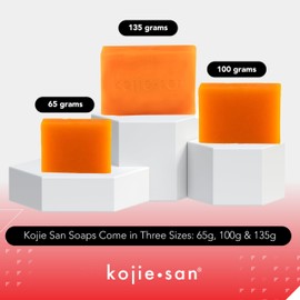 Kojie San Skin and Body Soap – Original Kojic Acid, Dark Spot Remover Soap Bar with Coconut & Tea Tree Oil – 65g x 4 Bars