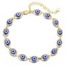 Lucky Turkish Evil Eye Beads Bracelet Link Chain for Women