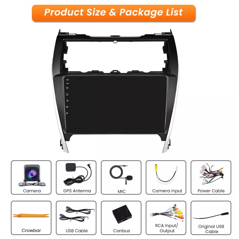 Unbranded For 2012-2014 Toyota Camry 10.1" Car Stereo Radio Android
