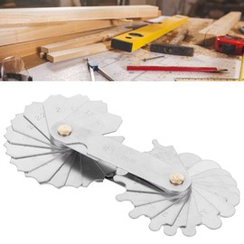 CYSFETENA Alloy Steel Radius Gauge, R1-7MM Precision Measuring Tool for Concave and Convex Arcs, Measuring Wedge Radius Templates for Industrial Applications