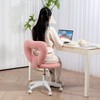 HOMCOM Armless Home Office Cute Desk Chair, Height Adjustable Computer