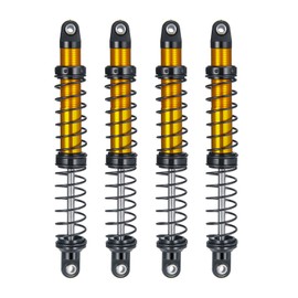 Que-T 4pcs Aluminum Alloy RC Shock Absorber for Axial Scx10 90046 D90 Trx4 Wraith 1/10 Crawler Car (110mm)
