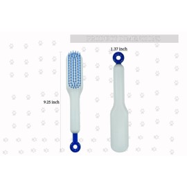 MAEELOU Stretchable Puppy Brush ， Soft Dog Brush - Gentle Grooming Brush for Small Dogs, Perfect for Yorkie, Shih Tzu, Maltipoo ，Dog Hair Remover Brush (White)