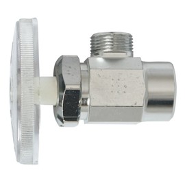 Keeney K2780PCLFX 1/2" Copper Sweat by 3/8" OD Multi Turn Angle Valve, Chrome Plated