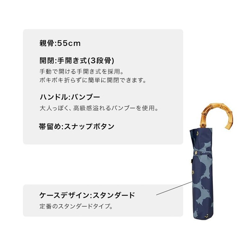 Wpc. PPAM-288-102 Parasol Folding Umbrella, Light Shielding Patterns Print, Mini