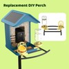 BIRDLEGEND Replacement Perch with Suet Ball Feeder and Water Feeder,