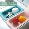 2 Pcs Collapsible Colander Kitchen Extendable Strainer Fruits Vegetables Noodle