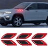 6 PCS 3D Strong Reflective Stripe Sticker,Car Fender Hood Bumper