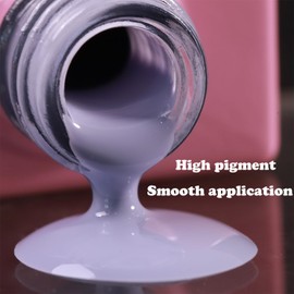 FZANEST 15ML Gel Nail Polish,Purple Gray Gel Polish Soak Off Nail Polish Nail Art Manicure Salon DIY Gifts at Home, 0.51 OZ