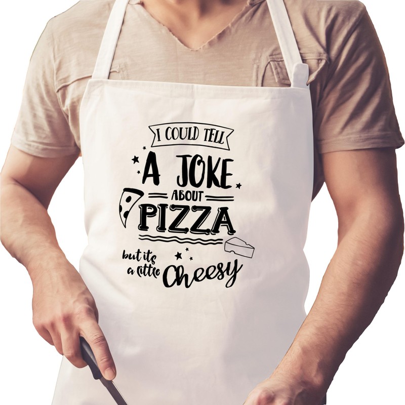 Pink Positive Dad Jokes Apron, Funny Gift for Him |