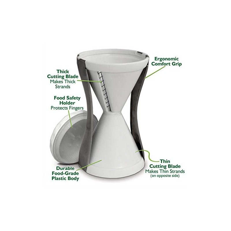 Veggetti White Vegetable Spiralizer Easy Veggie Slicer for Healthy Noodles