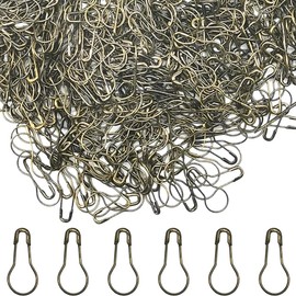 Yosawa 500 pcs Safety Pin Clothing Tag Pins Bulb Pin Metal Gourd Pin Calabash Pin for Hand Sewing DIY Crafts Home Accessories (Black)