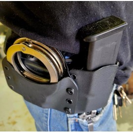 SPARTAN TACTICAL Model 300 S&W Handcuff Holster W/Extra MAG Glock 22 Adj Up To 2"