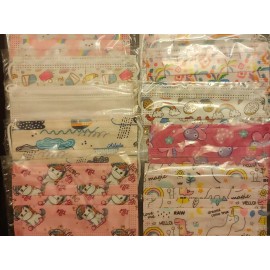 Qitao 10 Mascarillas Deshechable Tst Para Niñas Dibujos 3-12 Años