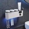 Toothbrush Cleaning Holder, Self Adhesive Toothbrush Holder with 3 Cups,
