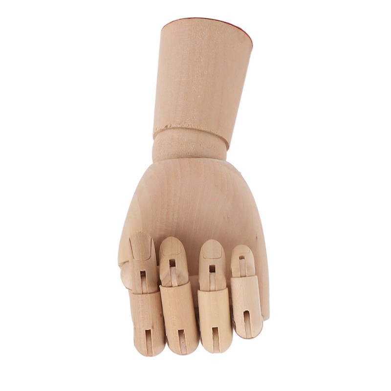 Flexible Wooden Hand Model Moveable Wooden Artists Manikin Hand Figure