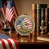 CRASHOT USA 250th Anniversary Commemorative Coin, Antique Bronze American Eagle