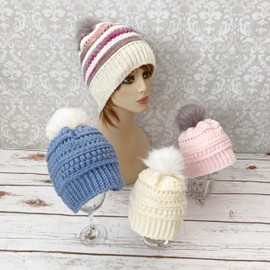 ShiFio's Patterns Crochet hat Pattern, 4 Sizes, Toddler, Child, Small Adult, Large Adult, Aran Yarn, UK Terms, CP481