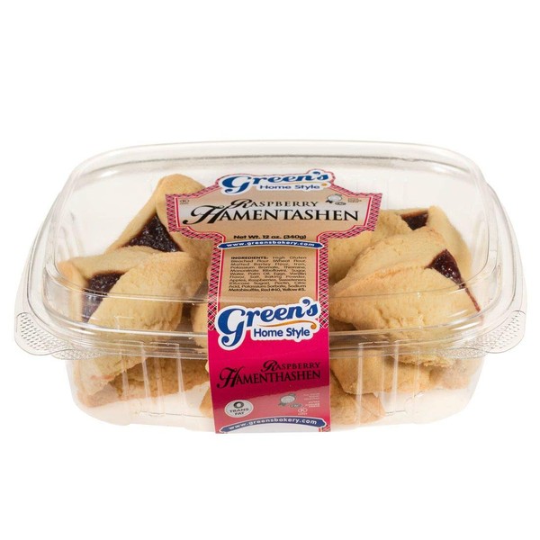 Green's Bakery Raspberry Hamantashen, 2 Pack 12 oz. Buttery, Fresh