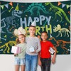 Dinosaur Happy Birthday Backdrop Banner Dinosaur Birthday Photography Background Trex
