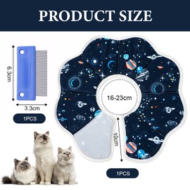 Cat Cone Collar Soft Cat Cones to Stop Licking for Kittens and Puppies Bring a Pet Brush Easy to Clean, Adjustable, and Perfect for Post-Surgery Care and Daily Use