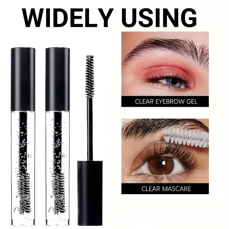 2PCS Eyebrow Gel,Waterproof Eyebrow Gel Clear,Long-Lasting Clear Brow Setting Glue,Cle/ar
