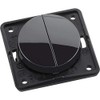 Hager Double Switch – Black Gloss