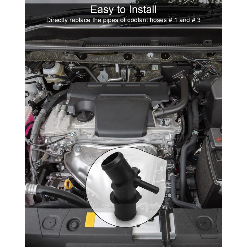Upper Radiator Hose Connector Coolant Pipe Adapter Fit for Toyota