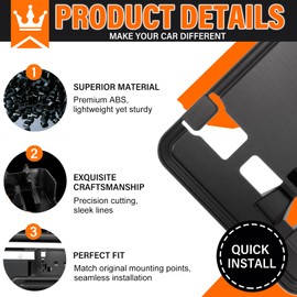 ABS Front License Plate Holder & Frame Bracket- Enhanced Anti- Vibration Design - Compatible with Ford F150 2021-2025+2.7L, 3.0L, 3.5L V6, Rust-Proof Direct Replacement with Screws,Quick Installation