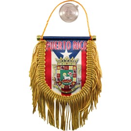 Puerto Rico - Boxing Glove and Fringed Mini Banner (Shield) Combo