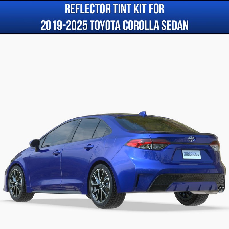 Reflector Tint Overlays Compatible with 2019-2025 Toyota Corolla Sedan