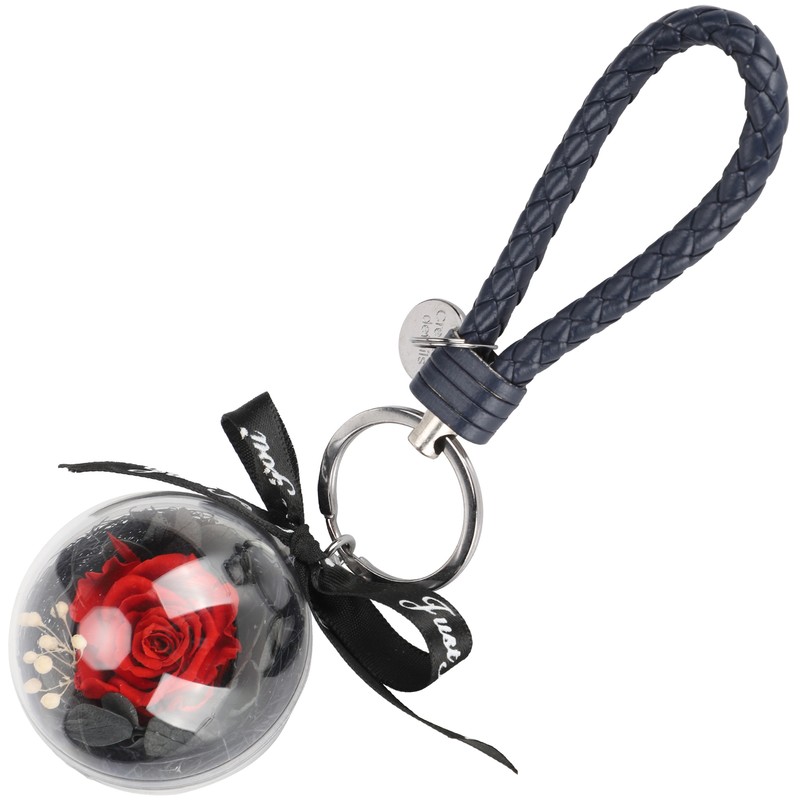 Preserved Flower Keychain Creativity Hanging Round Ball Pedant Gift Craft