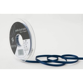 Berisfords Double FACE Poly Satin Ribbon, Navy, 5 mm