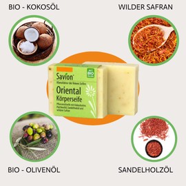 Savion Orientel Body Soap with Vegetable Oil, Vegan, Palm Oil-Free, 80 g