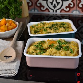 Honey Ware Color Line Food Storage Container with Lid, Enamel Grey, L, 1.35 L, Heat Resistant up to 400 °C, Meal Prep Boxes Suitable for All Types of Cookers, Oven and Grill, Storage Box with Lid