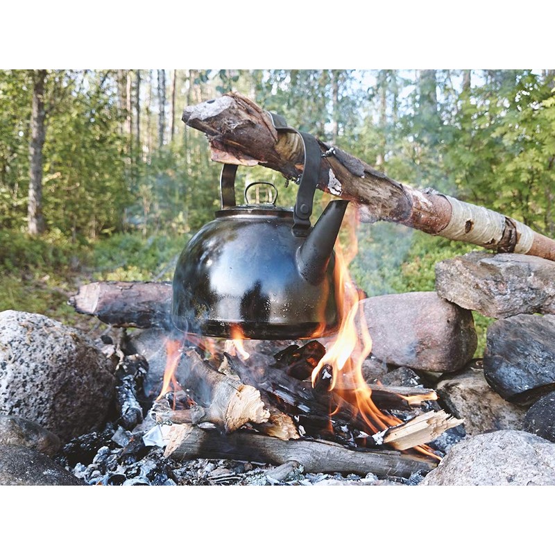Muurikka 3L Stainless Steel Kettle for Grill, Gas, Open Fire