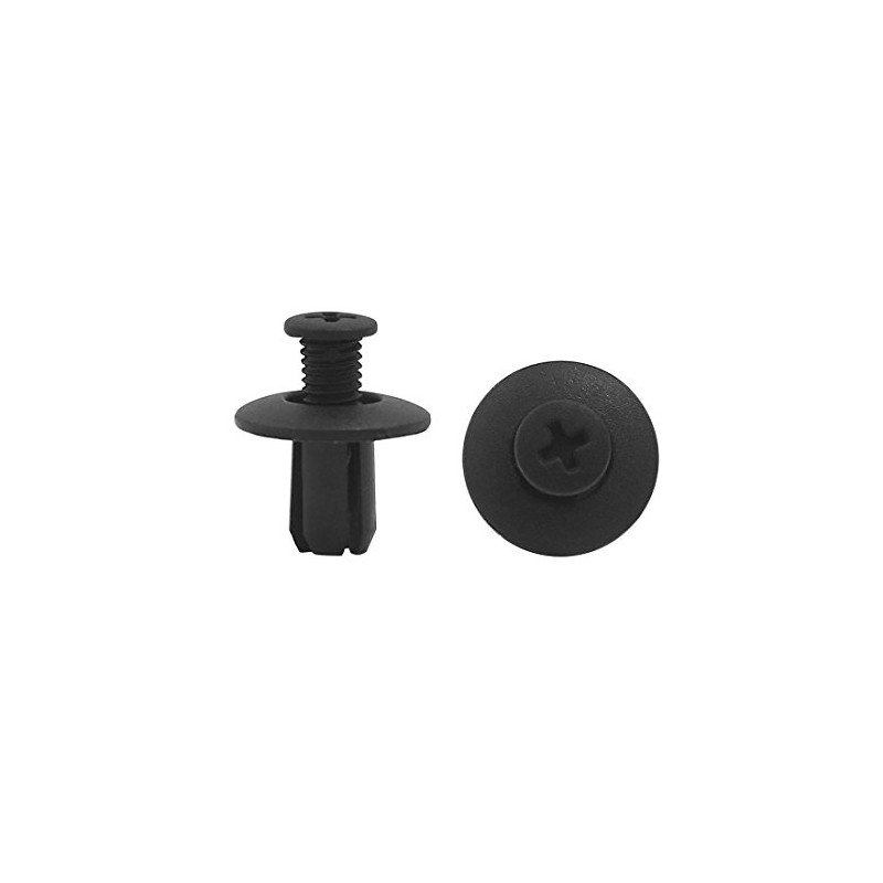 uxcell 20 Pcs Black 8mm Hole Plastic Rivets Fastener Fender