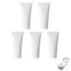 MORICOH Pack of 5 White Refillable Empty Tubes, Sample Containers,