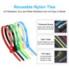 Cable Ties Set, 120 Pieces Cable Ties, Resealable, Colourful, 300