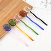 Aemgo 5 Pieces Glass Spoons, 6 inch Coffee Teaspoons, Heat