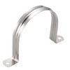 sourcing map 100mm(4") Rigid Pipe Strap, 2 Holes 304 Stainless