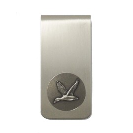 Money Clip Nickel Silver with Duck 3/4 inches emblem Made in USA