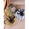 Zinniday Derby Fascinators Hat for Women - Pink and Green