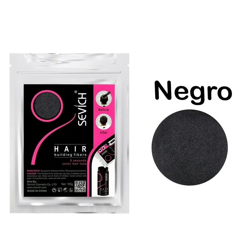 Sevich Micro Fibras Naturales 100 grs Disminuye la Calvicie (Gris)