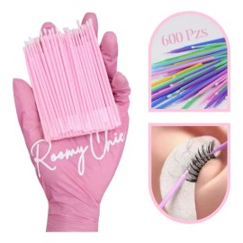 600 Microbrush Extensiones De Pestañas 2.5mm 2mm 1.5