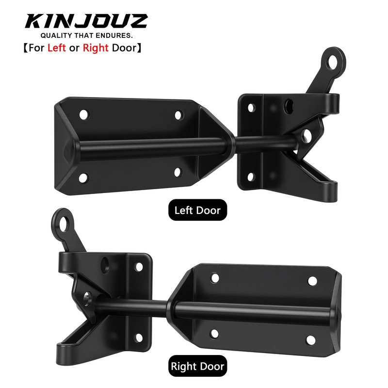 KINJOUZ Heavy Duty Gate Latch for Wooden Fence with Cable