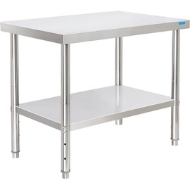 KUARBARR Stainless Steel Table for Prep & Work with Undershelf 24 x 36 Inches NSF Metal Commercial Kitchen Prep Table with Adjustable Under Shelf Worktable for Restaurant Home Outdoor