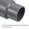 PATIKIL PVC Reducer Pipe Fitting 50x40mm, 3 Pack Straight Coupling